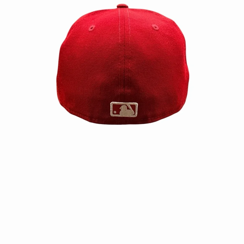 New Era‎ 59FIFTY San Francisco Giants Red Fitted Hat White SF Logo MLB Cap 7 3/8